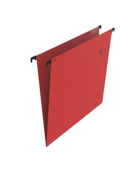 Carpeta colgantes A4 visor superior color roja
