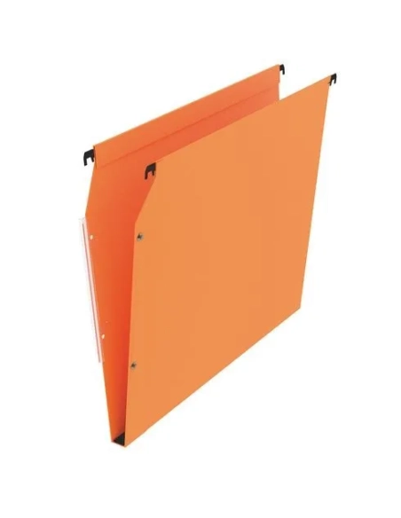 Carpeta colgante A4 visor lateral lomo 30mm color naranja