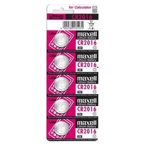 Pack 5 pilas maxell cr2016