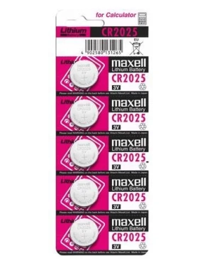 Pack 5 pilas maxell cr2025