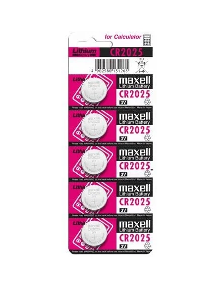 Pack 5 pilas maxell cr2025