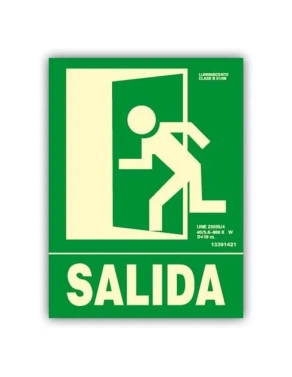 Señal " Salida " Izquierda 22x30 cm.