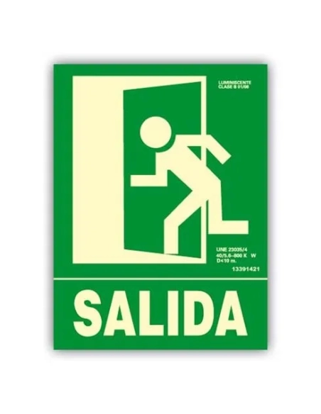 Señal " Salida " Izquierda 22x30 cm.