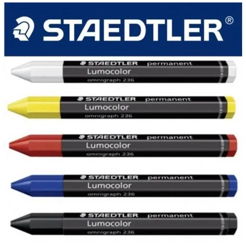 Caja 12 ceras lumocolor omnigraph 236 amarillas