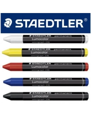 Caja 12 ceras lumocolor omnigraph 236 rojo