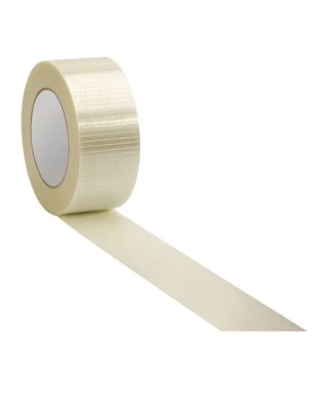 Cinta reforzada cruzado transparente50mmx50m