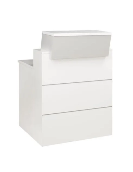Mostrador alto recto 110x80 gris Quadri