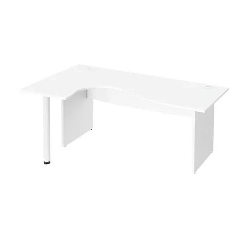 Mesa oficina ala Izquierda 180 blanca patas madera