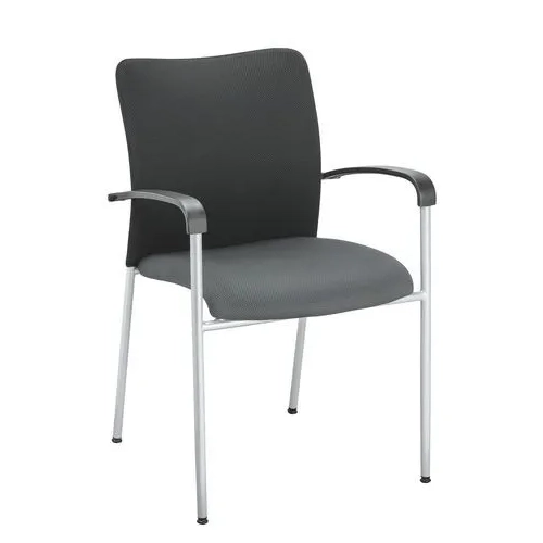 Silla visitante con brazos Siracusa gris