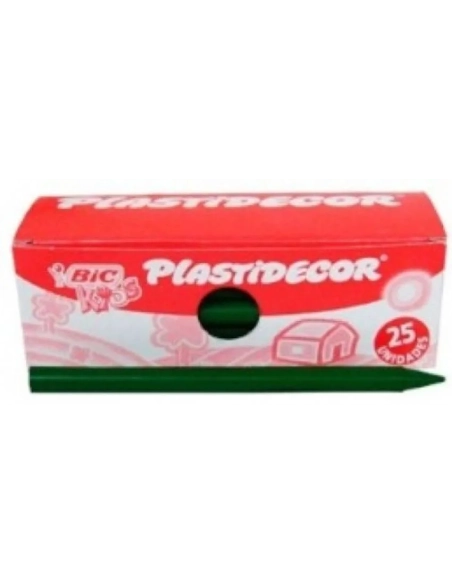 Ceras Plastidecor Bic Kids  color verde oscuro