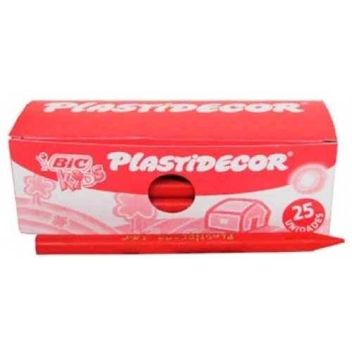 Ceras Plastidecor Bic Kids  color roja