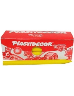 Ceras Plastidecor Bic Kids  color amarillo