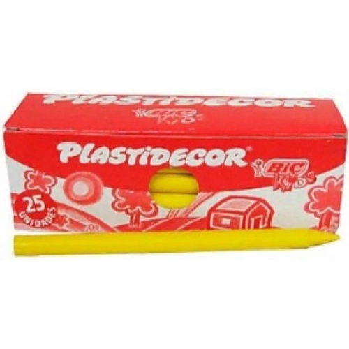 Ceras Plastidecor Bic Kids  color amarillo