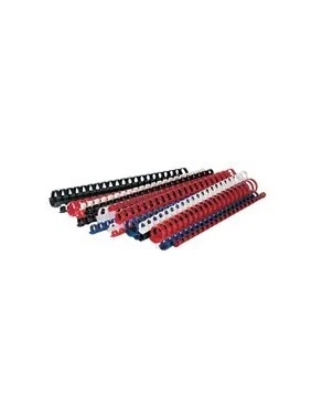 Caja 100 canutillos plasticos 8 mm negro