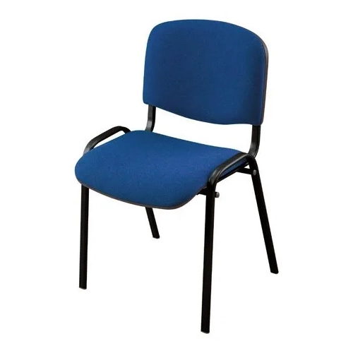 Silla conferencia azul pata negra