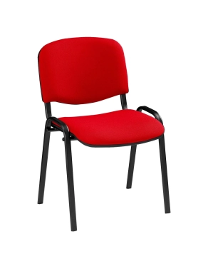 Silla conferencia roja pata negra