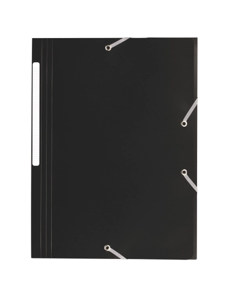 Carpeta 3 solapas p.p. negra JMB