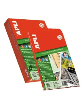 Caja 100 papel foto Apli 11817 Brillante pro L