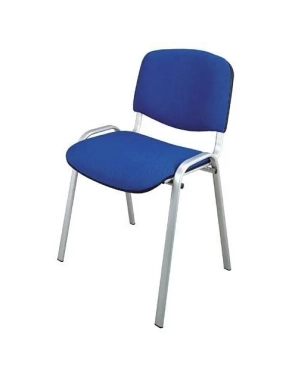 Silla conferencia azul pata aluminio