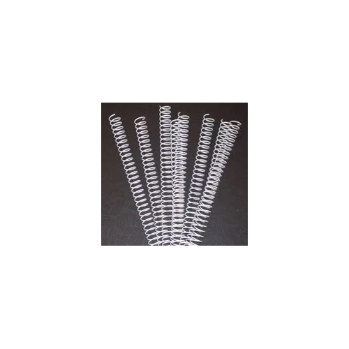Espirales metálicas 8 mm paso 5:1 para encuadernar blanca