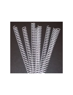 Espirales metálicas 10mm paso 5:1 para encuadernar blanca