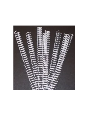 Espirales metálicas 16mm paso 5:1 para encuadernar blanca