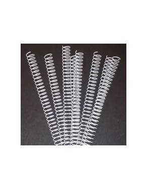 Espirales metálicas 24mm paso 5:1 para encuadernar blanca