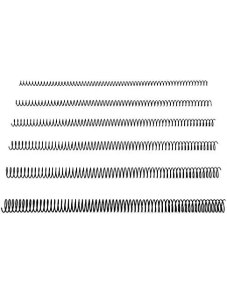 Espirales metálicas 30mm paso 5:1 para encuadernar negra