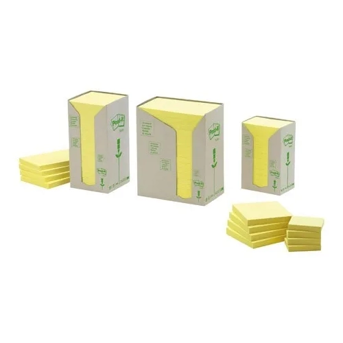 Pack 6 blocs reciclados 76x76 amarillo