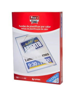 Caja 100 fundas de plastificar 175 micras A4