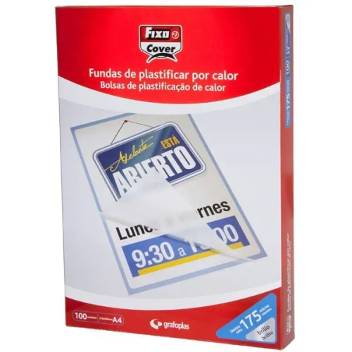 Caja 100 fundas de plastificar 175 micras A4