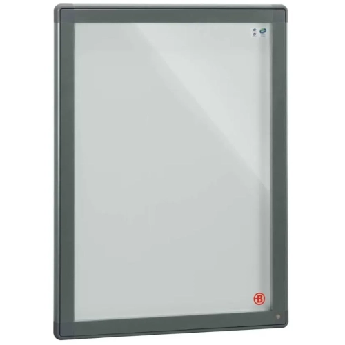 Vitrina exterior 9 hojas gris