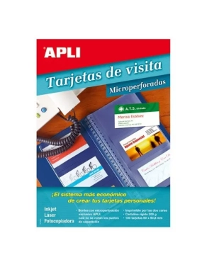 Tarjeta visita 200gr microperforada Apli