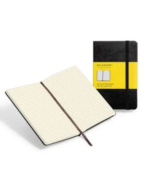 Cuaderno Moleskine 210x130mm cuadriculado Negro