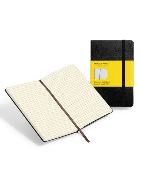 Cuaderno Moleskine 210x130mm cuadriculado Negro