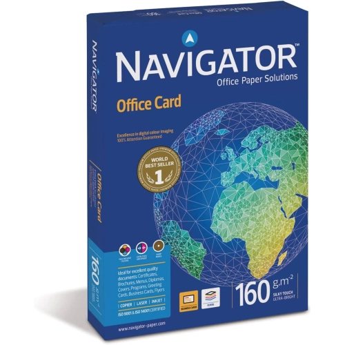 Papel Navigator Office Card A4 160gramos blanco