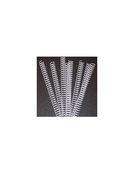 Espirales metálicas 32mm paso 5:1 para encuadernar blanca