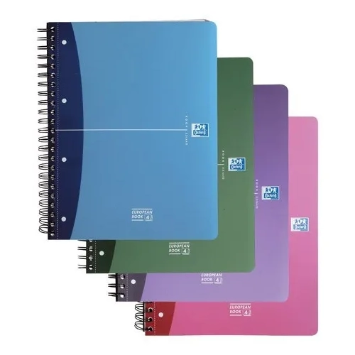 Cuaderno espiral Oxford european book A4+ 120h