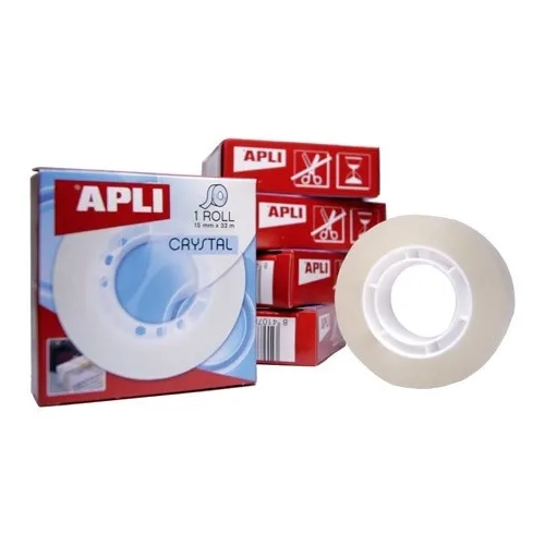 Cinta adhesiva crystal Apli 19mmx33m