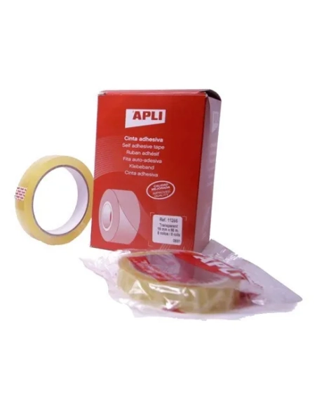 Cinta adhesiva transparente Apli 12mmx33m