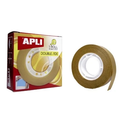 Cinta adhesiva Apli doble cara 10mmx15m