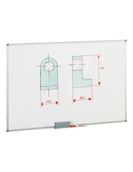 Pizarra lacada marco aluminio 90x120cm