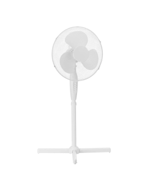 Ventilador de pie silencioso regulable en altura blanco