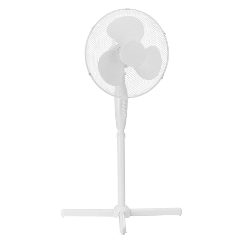 Ventilador de pie silencioso regulable en altura blanco
