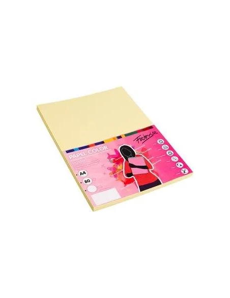 Papel de colores A4 80 gramos amarillo 100 hojas