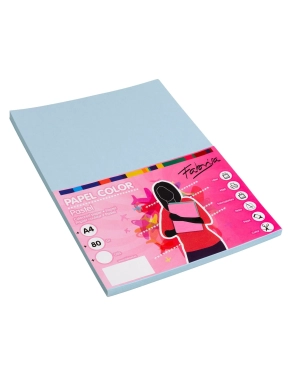 Papel de colores A4 80 gramos azul claro 100 hojas