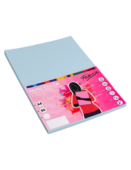 Papel de colores A4 80 gramos azul 100 hojas