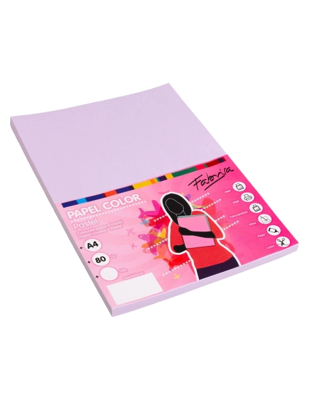 Papel de colores A4 80 gramos lavanda 100 hojas