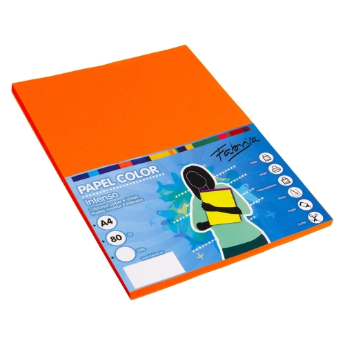 Papel de colores A4 80 gramos naranja 100 hojas