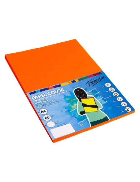 Papel de colores A4 80 gramos naranja 100 hojas